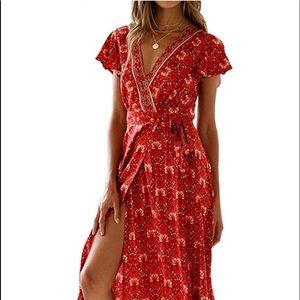 Red “ Zella” Dress , So Bohochic ❤️✌️